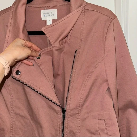 Market & Spruce- Jaclyn Knit Moto Jacket, size xl - Picture 4 of 12